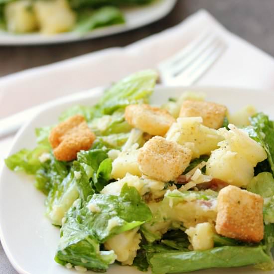 Warm Caesar Potato Salad