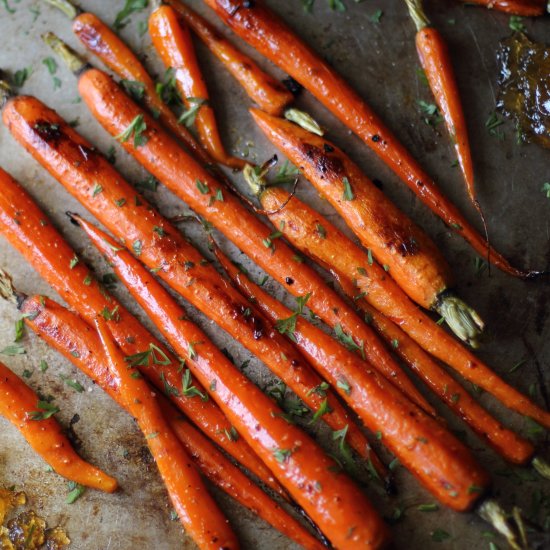 Pepper Jelly Roasted Carrots