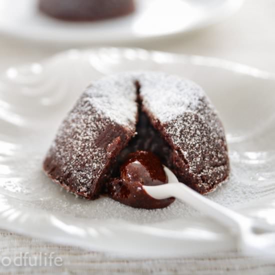 Gluten-free lava cake with a kick