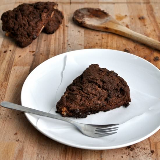 Double chocolate pear scones