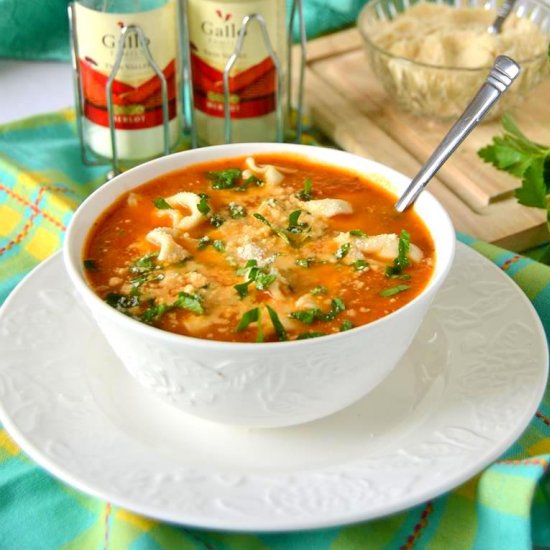 Creamy Tomato Tortellini Soup