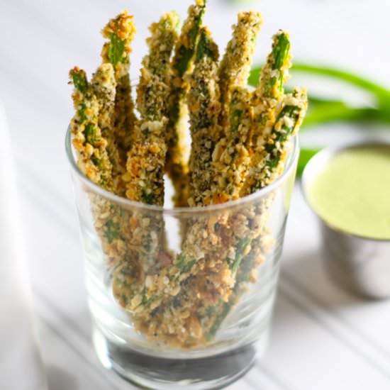 Crispy Baked Green Bean Fries