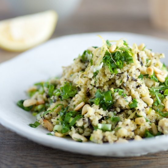 Lemony Herbed Millet with Arame