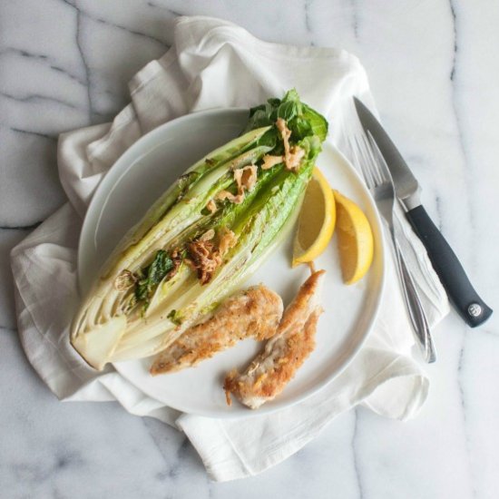 Parmesan Crusted Romaine & Chicken