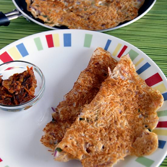 Vermicelli Crepes (Semiya Dosa)