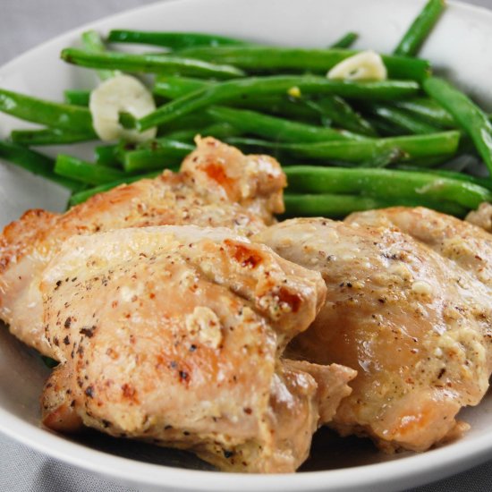 Mustard creme fraiche chicken