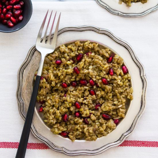 Pomegranate & Freekeh Risotto