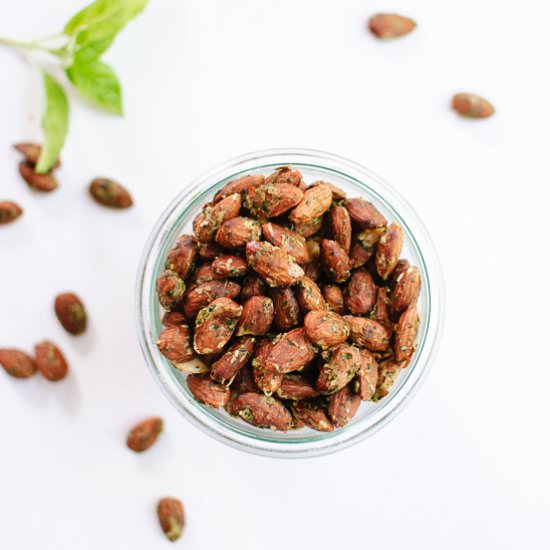 Basil Pesto Almonds