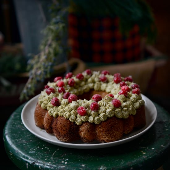 Whole Wheat Matcha Chocolate Bundt