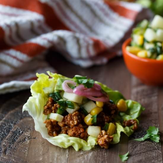 Cinnamon Chili Pork Lettuce Wraps