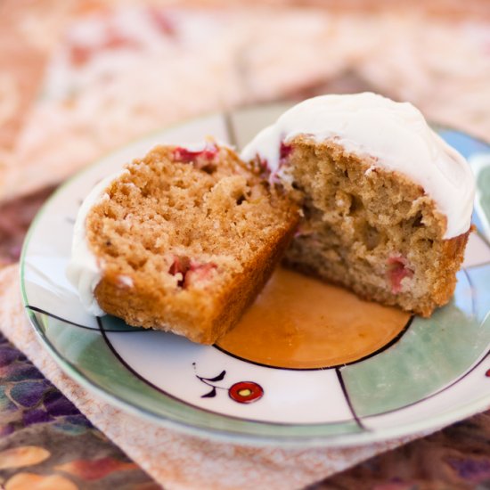 Rhubarb or Blueberry Muffins