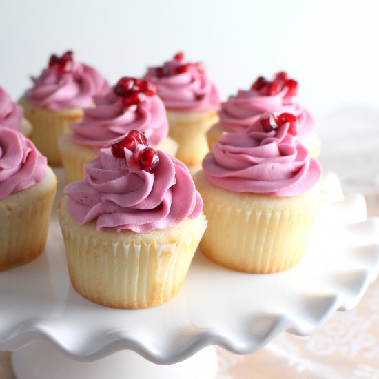 Pomegranate Cupcakes