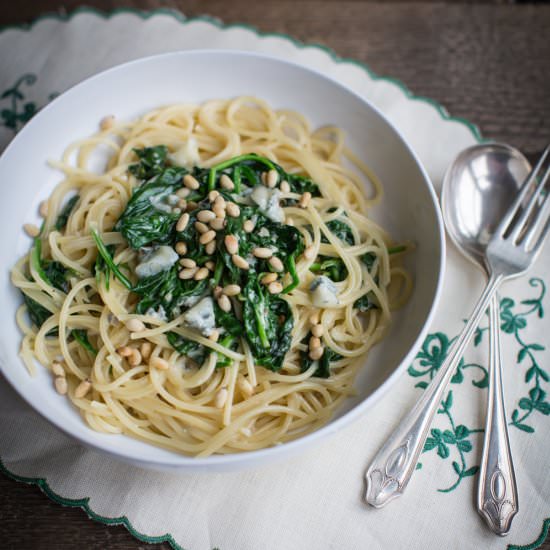 Spinach Pasta with Gorgonzola