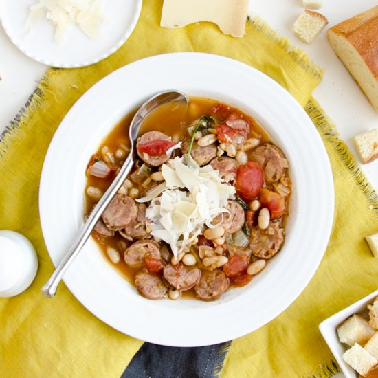 Chicken Sausage and White Bean Soup