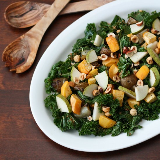 Nutty sunchoke and kale salad