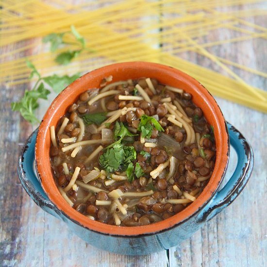 Lebanese Lentil Soup with Lemon