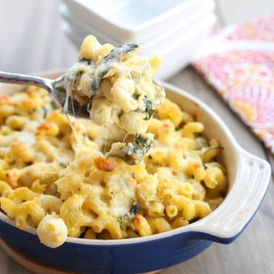 Artichoke Spinach Mac & Cheese