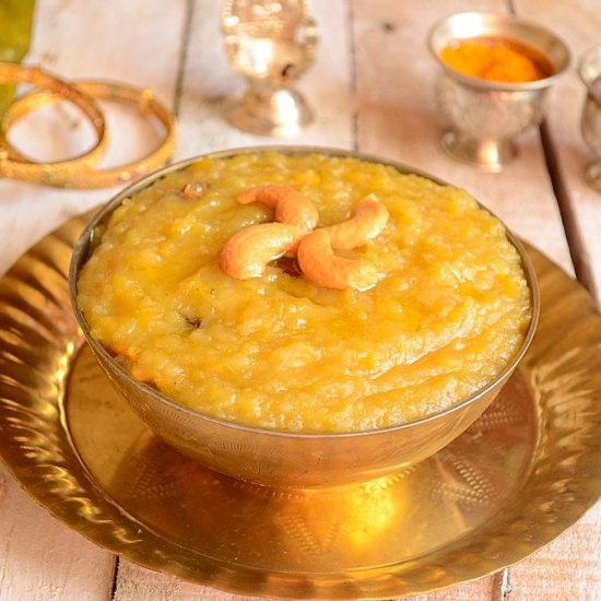 Rice and Jaggery Pudding