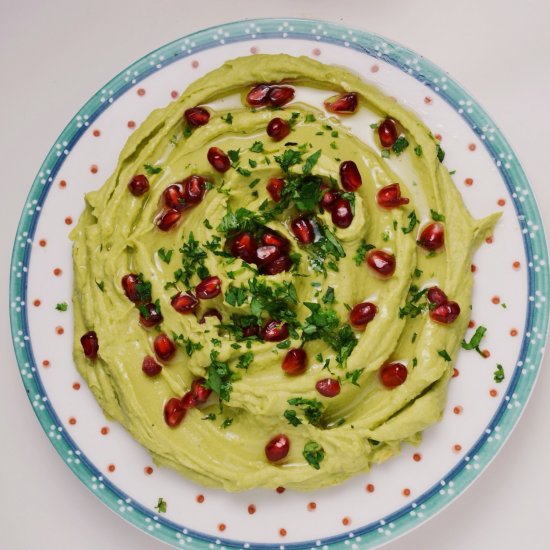 Avocado Hummus with Pomegranate