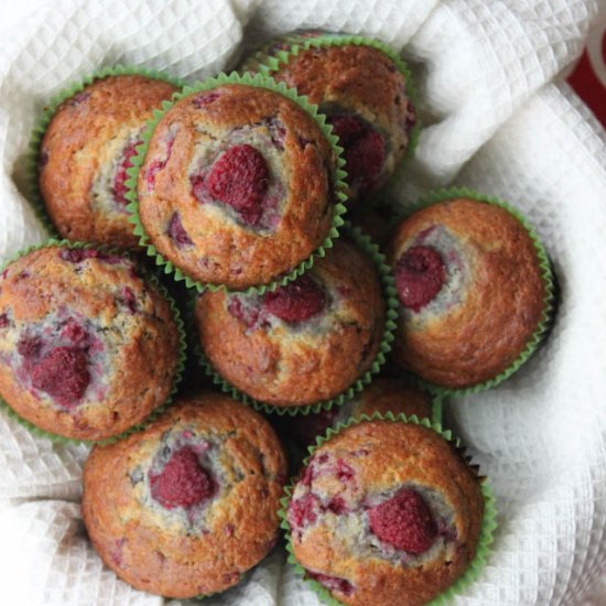 Banana Raspberry Muffins