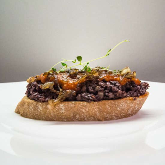 Blood Sausage & Roasted Pepper Tapa