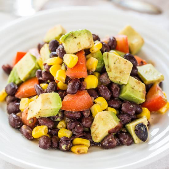 Avocado, Black Bean and Corn Salad