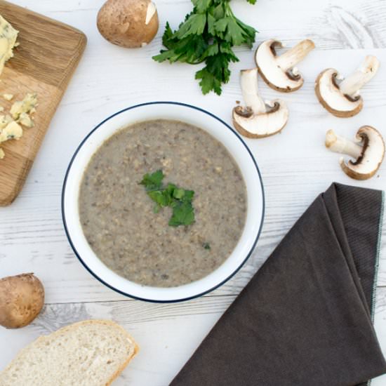 Mushroom, Leek & Stilton Soup