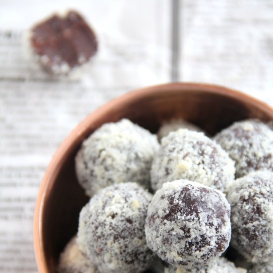 Vegan avocado truffles