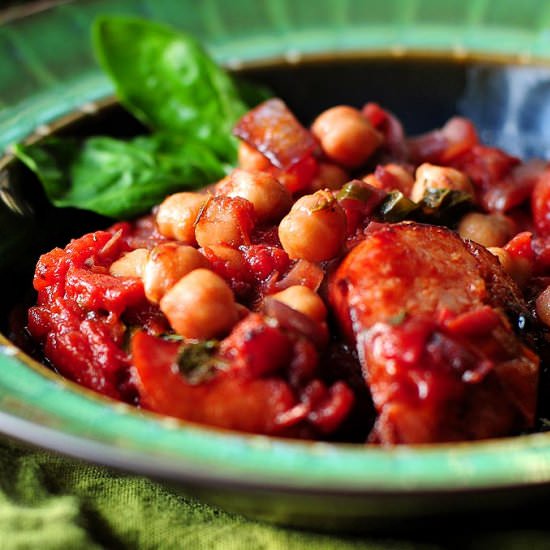 Italian Style Garbanzos w/Sausage