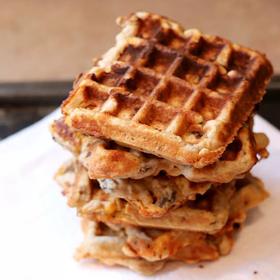 Savory Sausage and Cheese Waffles