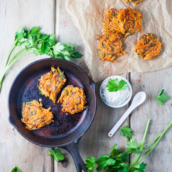 Sweet Potato Kale Latkes