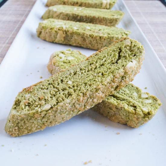 Green Tea Almond Biscotti