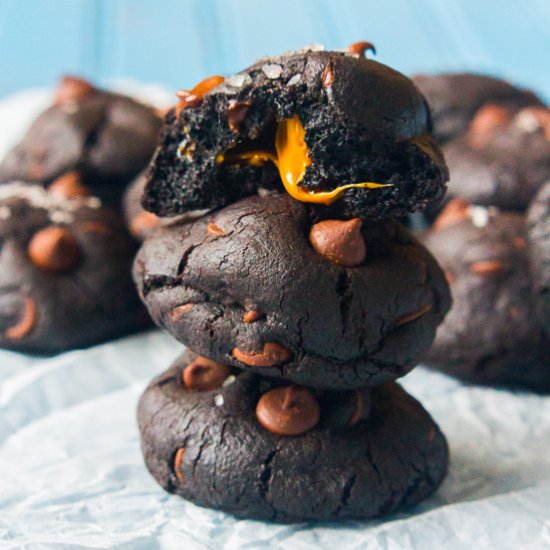 Salted Caramel Chocolate Cookies