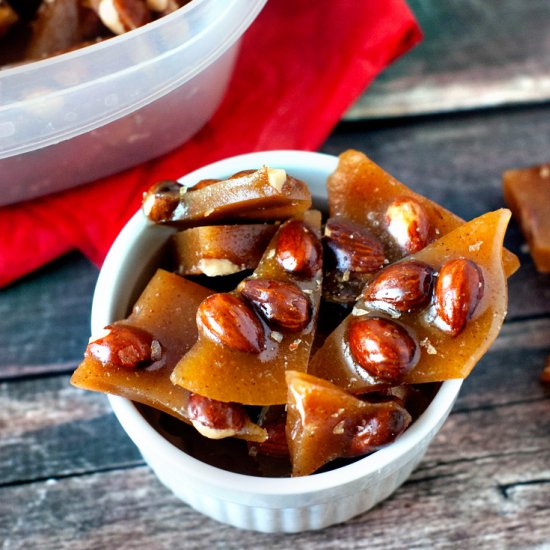 Spicy Honey Almond Brittle