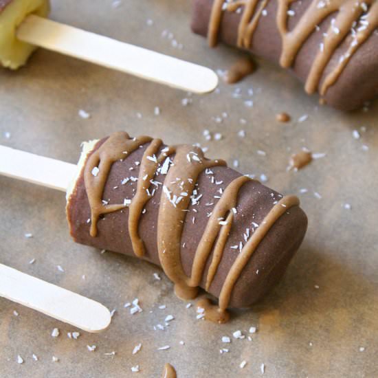 Chocolate Protein Banana Pops