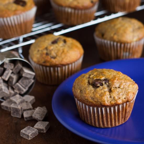 Banana Chocolate Chunk Muffins