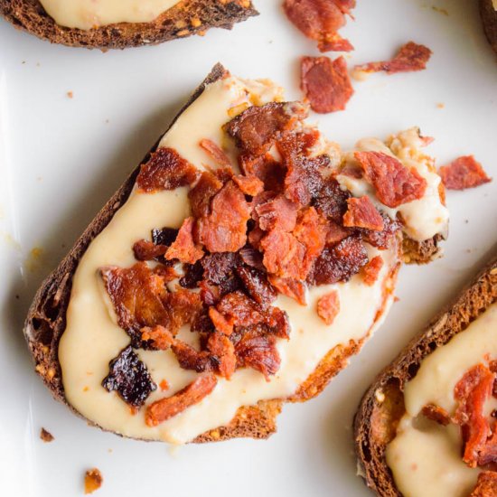 Goat Cheese, Fig & Bacon Crostini