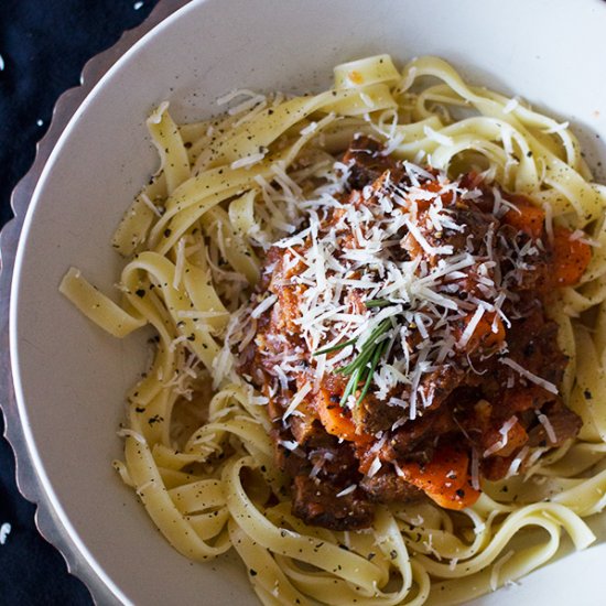 Lamb Ragu with Fettuccine