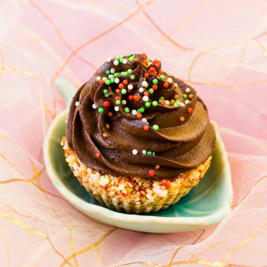 Raw mint chocolate cupcakes