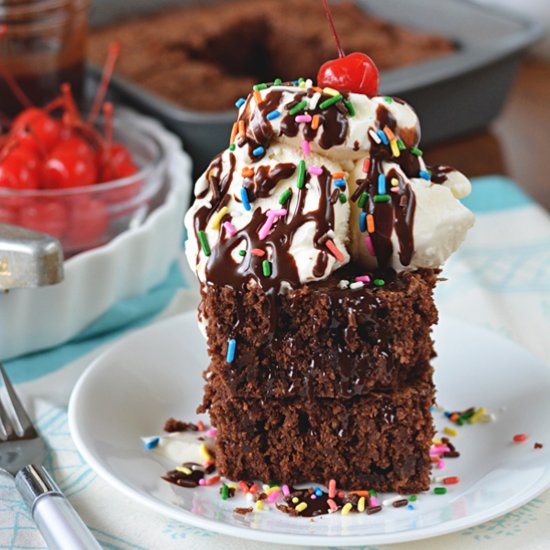 Nutella Brownie Sundaes