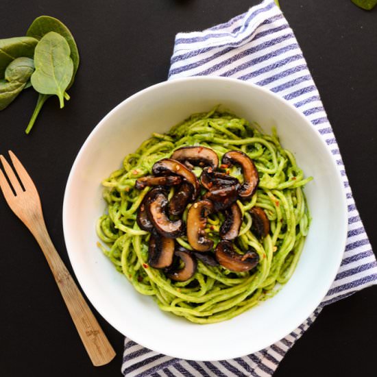 Avocado-Spinach Pesto Pasta