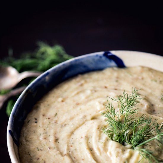 Garlic Dill Cauliflower Mash Potato