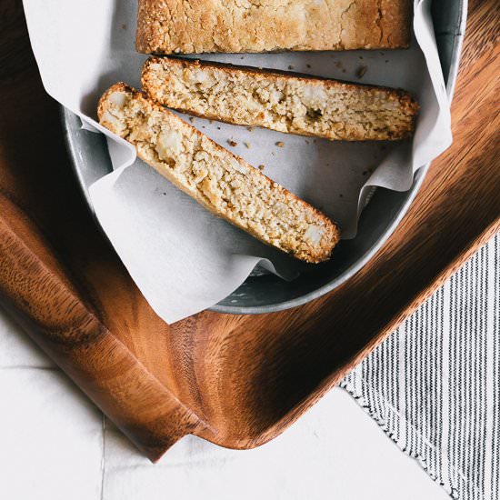 Coconut Macadamia Biscotti + Mocha