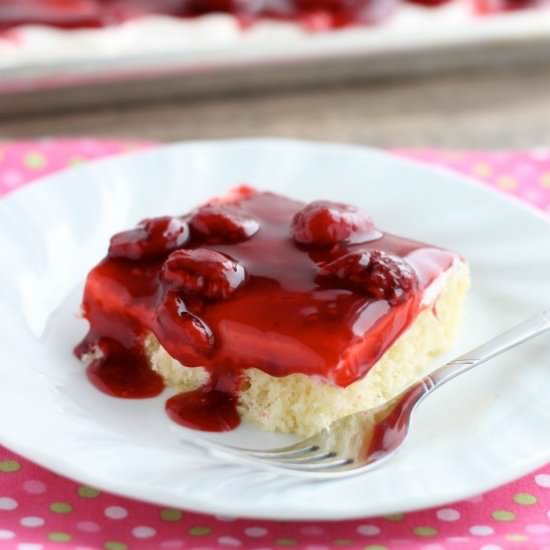 Raspberry Shortcake Sheet Cake