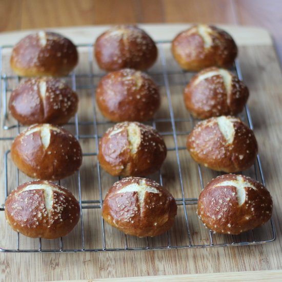 Pretzel rolls from scratch