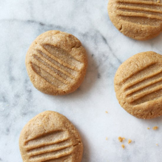 3-Ingredient Peanut Butter Cookies