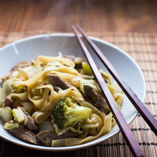 Asian Pork ‘n’ Beef Noodles