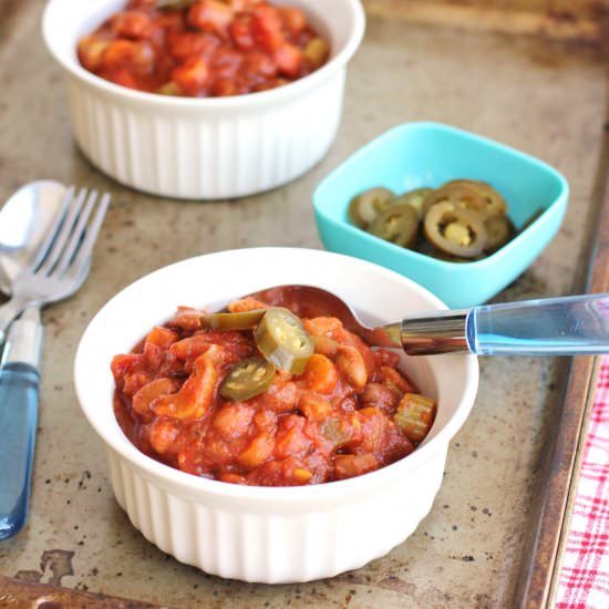 Vegetarian bean & vegetable chili