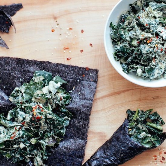 Kale Caesar Nori Wraps