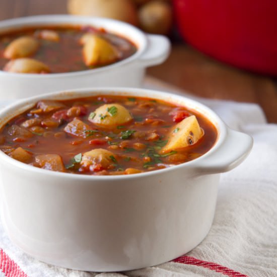 Smoky Tomato and Lentil Soup